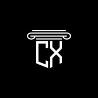 cx letter logotyp kreativ design med vektorgrafik vektor