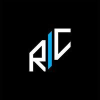 rc brev logotyp kreativ design med vektorgrafik vektor