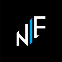 nf Buchstabe Logo kreatives Design mit Vektorgrafik vektor