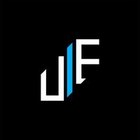 uf Brief Logo kreatives Design mit Vektorgrafik vektor