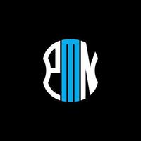 pmn brief logo abstraktes kreatives design. pmn einzigartiges Design vektor
