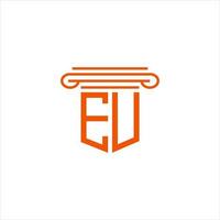 eu brev logotyp kreativ design med vektorgrafik vektor