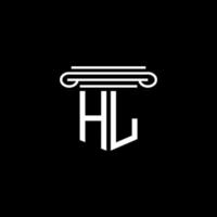 hl Brief Logo kreatives Design mit Vektorgrafik vektor