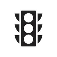 eps10 schwarzer Vektor Ampel solides Symbol isoliert auf weißem Hintergrund. Ampelsymbol in einem einfachen, flachen, trendigen, modernen Stil für Ihr Website-Design, Piktogramm-UI, Logo und mobile Anwendung