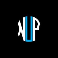 nup brev logotyp abstrakt kreativ design. nup unik design vektor