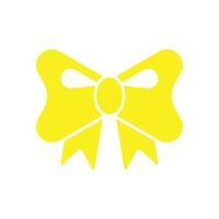 eps10 gul vektor band rosett ikon isolerad på vit bakgrund. dekorativ bandsymbol i en enkel platt trendig modern stil för din webbdesign, ui, logotyp, piktogram och mobilapplikation