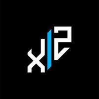xz letter logotyp kreativ design med vektorgrafik vektor