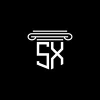 sx letter logotyp kreativ design med vektorgrafik vektor