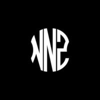 nnz brief logo abstraktes kreatives design. nnz einzigartiges Design vektor