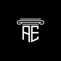 ae letter logotyp kreativ design med vektorgrafik vektor
