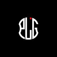plg Brief Logo abstraktes kreatives Design. plg einzigartiges Design vektor