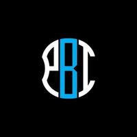 pbi brief logo abstraktes kreatives design. pbi einzigartiges Design vektor