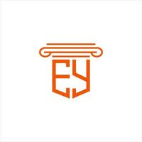 Ey Brief Logo kreatives Design mit Vektorgrafik vektor