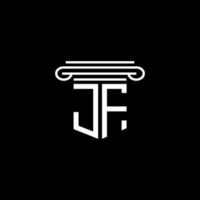 jf letter logotyp kreativ design med vektorgrafik vektor