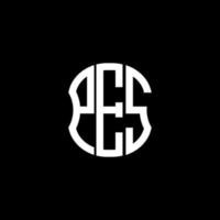 pes brief logo abstraktes kreatives design. Pes einzigartiges Design vektor