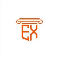 ex brev logotyp kreativ design med vektorgrafik vektor