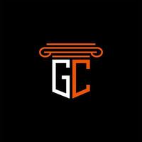 gc letter logotyp kreativ design med vektorgrafik vektor