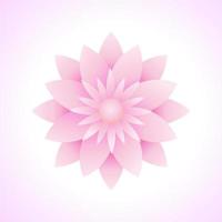 vektor illustration av lotus blomma grafik sett från ovan. lämplig för dekoration designelement. mjuk rosa färggradient