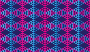 coole abstrakte Dreiecke Ornament, dreieckige Formen Tapete. geometrische Musterdesign-Vorlage. hellblau, rosa, magenta, dunkelblaues Farbthema. vektor