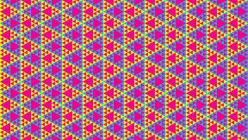 bunte abstrakte polygonale Dreiecksverzierung. Tapete mit dreieckigen Formen. geometrische Musterdesign-Vorlage. gelbes hellblaues, rosa magentafarbenes Farbthema. vektor