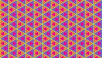 färgglada abstrakt polygonal trianglar prydnad. trekantiga tapeter. geometriska sömlösa mönster formgivningsmall. gult ljusblått, rosa magenta färgtema. vektor