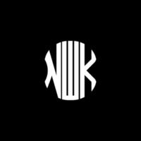 nwk brev logotyp abstrakt kreativ design. nwk unik design vektor