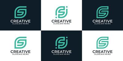 uppsättning kreativa eleganta bokstavens logotypdesigner element inspiration vektor