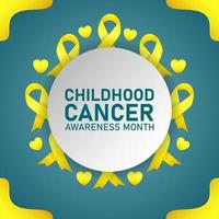 Hintergrund für den Monat des Bewusstseins für Krebs im Kindesalter vektor