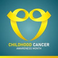 barndom cancer medvetenhet månad bakgrund vektor