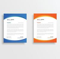 pkreatives, professionelles, modernes Briefkopf-Vorlagendesign für Ihr Unternehmen vektor