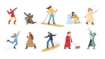 platt seriefigurer som vektor illustration koncept