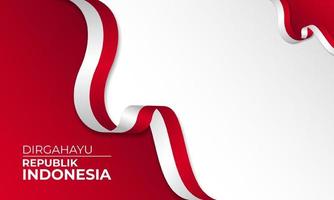 Happy Indonesien Unabhängigkeitstag Hintergrund Banner Design. vektor