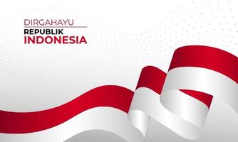 glad Indonesiens självständighetsdag bakgrund banner design. vektor