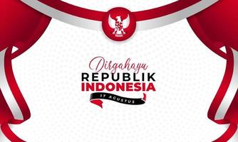 Indonesien självständighetsdagen bakgrund banner design. dirgahayu indonesien bakgrundsdesignhappy indonesien självständighetsdagen bakgrundsbannerdesign. vektor