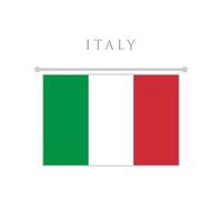 Italien flagga platt design vektorillustration vektor