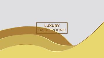 luxushintergrund mit drei überlappenden flüssigkeiten in gold- und silberfarben, leicht zu bearbeiten vektor