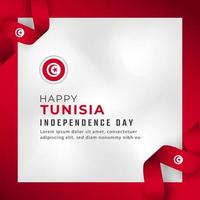 happy tunesien unabhängigkeitstag 20. märz feier vektor design illustration. vorlage für poster, banner, werbung, grußkarte oder druckgestaltungselement