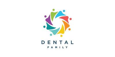 familjen dental logotyp med mänsklig abstrakt stil premium vektor del 6