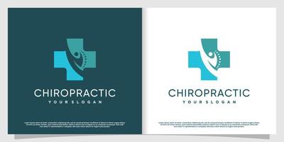 Chiropraktik-Logo-Design für Massage, Therapie, Gesundheit und Service Premium-Vektor Teil 1 vektor