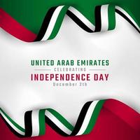 lyckliga Förenade Arabemiratens självständighetsdag 2 december firande vektordesignillustration. mall för affisch, banner, reklam, gratulationskort eller print designelement vektor