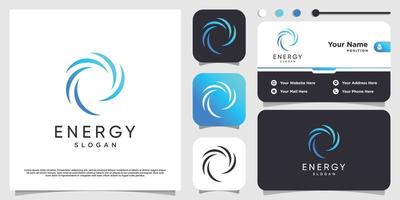 Energie-Logo-Design mit modernem Premium-Vektor im abstrakten Stil vektor