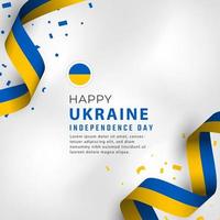 glücklicher ukrainischer unabhängigkeitstag am 24. august feiervektordesignillustration. vorlage für poster, banner, werbung, grußkarte oder druckgestaltungselement vektor