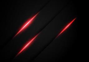 abstrakte rote Lichtlinie Schatten auf dunkelgrauem Design moderner futuristischer Luxushintergrund vektor