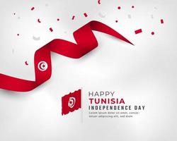 glad tunisien självständighetsdagen 20 mars firande vektor designillustration. mall för affisch, banner, reklam, gratulationskort eller print designelement
