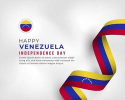 happy venezuela unabhängigkeitstag 5. juli feier vektor design illustration. vorlage für poster, banner, werbung, grußkarte oder druckgestaltungselement