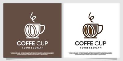 kaffe logotyp med kreativa element premium vektor del 2