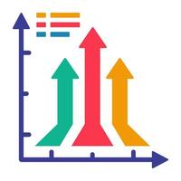 Premium-Download-Symbol des Balkendiagramms vektor