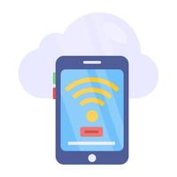 ein Icon-Design von mobilem WLAN vektor