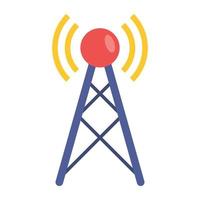 Premium-Download-Symbol des Signalturms, gsm-Vektor vektor