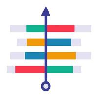 Premium-Download-Symbol des Balkendiagramms vektor